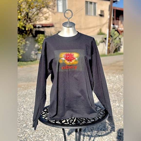 Obey Other - Obey — Lotus Black Long Sleeve T-shirt